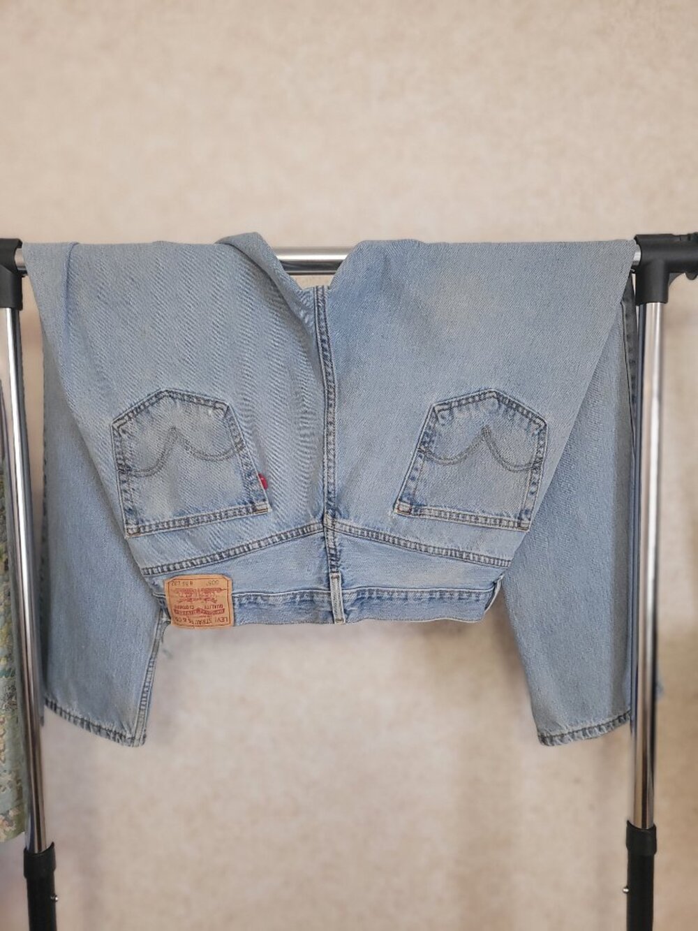 Levis 505 Jeans Regular Fit 36x32 Mens Worn - Picture 10 of 15